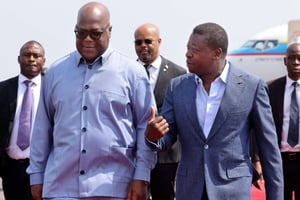Le Congolais Félix Tshisekedi et le Togolais Faure Gnassingbé, à Lomé, le 12 janvier 2026. © Présidence de la République Togolaise