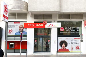 Devanture d’une agence CFG Bank, à Casablanca, au Maroc. © Facebook / CFG BANK.