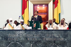 Le président Paul Biya lors de sa prestation de serment pour son septième mandat, le 6 novembre 2018 à Yaoundé. © Cabinet Civil PRC