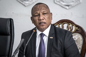 Le Premier ministre malgache, Christian Ntsay, lors d’une conférence de presse à Antananarivo le 19 décembre 2018. © RIJASOLO / AFP