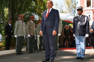 Le Premier ministre malgache renouvelé, Christian Ntsay, à Antananarivo, le 6 juin 2018, lors de sa première prise de pouvoirs. © Clarel Faniry Rasoanaivo/REUTERS