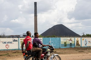 Complexe minier de la Gécamines, à Lubumbashi en RDC, en décembre 2023. © Patrick Meinhardt / AFP