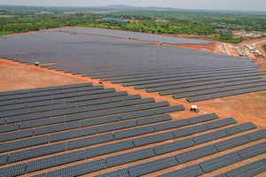 La centrale solaire à Boundiali occupe 73 hectares. © PRIMATURE COTE D’IVOIRE.