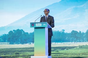 Le président rwandais, Paul Kagame, lors du Sommet mondial du tourisme et du voyage, à Kigali, le 2 novembre 2023. © Flickr / Paul Kagame