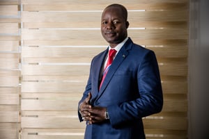 Idrissa Nassa (ici en 2017 à Ouagadougou), président directeur général de Coris Bank. © Sophie Garcia pour JA.