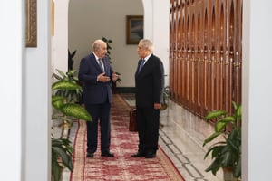 Abdelmadjid Tebboune et son Premier ministre Nadir Larbaoui, le 15 novembre 2023. © DR