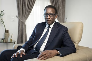 Le Premier ministre sénégalais et candidat à l’élection présidentielle de 2024, Amadou Ba, à Dakar, en octobre 2023. © Sylvain Cherkaoui pour JA
