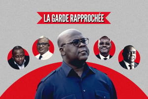 Les collaborateurs du président et candidat, Félix Tshisekedi. © Montage JA