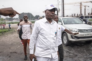 L’opposant congolais Martin Fayulu, à  Kinshasa, le 27 décembre 2023. © JOHN WESSELS / AFP