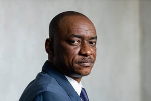 Cabral Libii est président du Parti camerounais pour la réconciliation nationale (PCRN, opposition). © Bruno Levy pour JA.