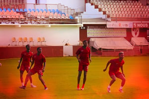 Centre de formation Génération foot, au Sénégal. © HERVIO JEAN MARIE/PressSport. Montage : JA.