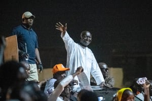 Le candidat à la présidentielle sénégalaise, Idrissa Seck, à Touba, le 18 février 2019. © Sylvain Cherkaoui pour JA
