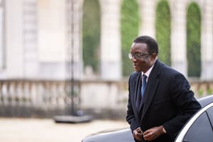 Le Premier ministre sénégalais, Amadou Ba, au cinquième séminaire intergouvernemental franco-sénégalais, le 12 août 2022, au château de Champs-sur-Marne (Seine-et-Marne, France). © XOSE BOUZAS/Hans Lucas via AFP