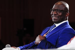 Simon Tiemtoré, président de Vista Holding Group, à Abidjan, lors de l’Africa CEO Forum 2023. © Franck Emmanuel ELOYE/AFRICA CEO FORUM.