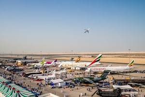 Des appareils Ethiopian airlines au Dubai Air Show. © Tarsus Aerospace