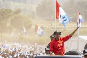 Paul Kagame, à Nyarugenge, le 25 juin 2024, en pleine campagne présidentielle. © FLICKR / PAUL KAGAME.