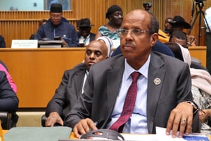 Le président de la Commission de l’UA, le Djiboutien Mahamoud Ali Youssouf, a affirmé « croire en la construction de ponts, et non de barrières ». © Liu Fangqiang/XINHUA-REA