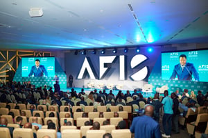 Discours du président Faure Gnassingbé durant la cérémonie d’ouverture de la seconde édition de l’AFIS à Lomé le 15 novembre 2023. © Nathaniels Georges/AFIS