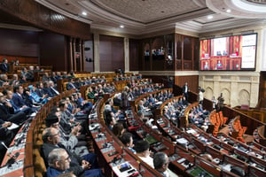 Le Parlement marocain, à Rabat le 23 janvier 2023. © Mosa’ab Elshamy/AP/SIPA
