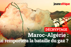 Rabat et Alger se livrent une concurrence féroce sur le front du gaz. © DR/Photomontage : Jeune Afrique.