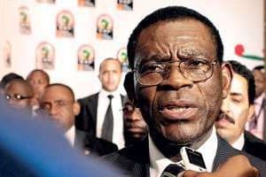Teodoro Obiang Nguema, à Malabo, en octobre 2011. © Voishmel/AFP