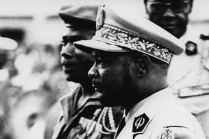 Jean Bedel Bokassa, président de la RCA, le 1er décembre 1968, jour de la fête nationale de la République centrafricaine. © J.A. Archives