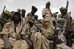 Soldats du Mouvement justice et Ã©galitÃ© (JEM) le 18 avril 2008 au Darfour