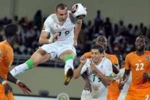 Match Algérie-Côte d’Ivoire lors du quart de finale de la CAN 2010 le 24 janvier 2010 © AFP