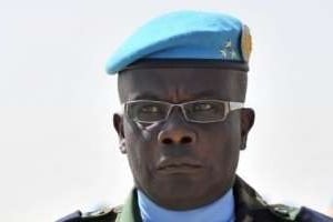 Le chef de la Minurcat le général El Hadj Mouhamadou Kandji le 15 mars 2009 dans l’est du Tchad
