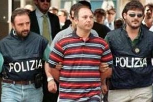 Le repenti de la mafia sicilienne Gaspare Spatuzza après son arrestation à Palerme © AFP