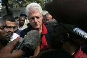 Bill Clinton émissaire de l’ONU pour Haïti, était à Port-au-Prince la semaine dernière © AFP