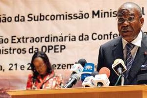 José Botelho, ministre angolais des Hydrocarbures, lors du sommet de l’Opep à Luanda, déc. 2009 © AFP