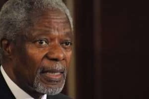 Kofi Annan avait réussi à arracher l’accord politique de février 2008, aujourd’hui menacé © AFP