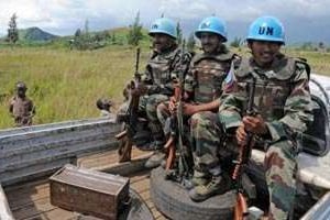 Des soldats de la Monuc, la force de paix de l’ONU en RD Congo, le 6 décembre 2008 © AFP