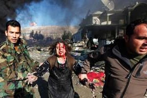 Après un attentat à la bombe, le 15 décembre 2009, à Kaboul. © Reuters