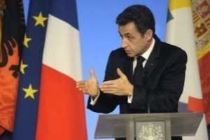 Le président Nicolas Sarkozy fait un discours à l’Elysée le 20 mars 2010 à Paris. © AFP