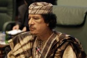 Mouammar Kaddafi le 28 mars 2010 à Syrte. © AFP