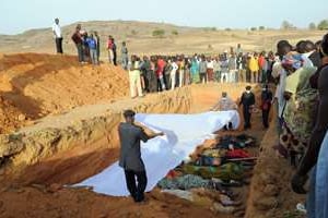 Au Nigeria, l’attaque du village chrétien de Dogo Nahawa a fait plus de 100 morts. © AFP