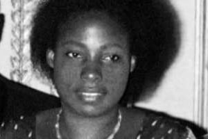 Agathe Habyarimana en avril 1977. © AFP