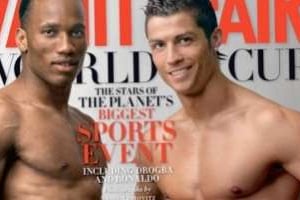 Didier Drogba et Cristiano Ronaldo en couverture de « Vanity Fair ».