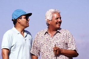 Omar Hadrami (à g.) et Brahim Hakim, à Skhirat en 1992. © Girodineau/J.A
