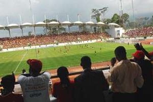 Récent et modulable, le stade de Malabo nécessitera peu d’aménagements. © Vincent Fournier pour J.A.