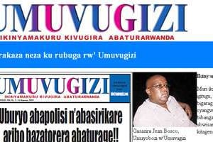 Le site internet du journal continue de publier des articles, mais est inaccessible au Rwanda. © umuvugizi.com