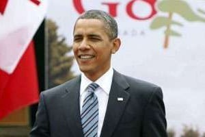 Barack Obama à son arrivée au G8 à Huntsville, Canada. © AFP