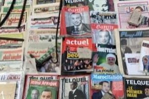 Des magazines dans un kiosque à Casablanca, le 5 août 2009. © AFP