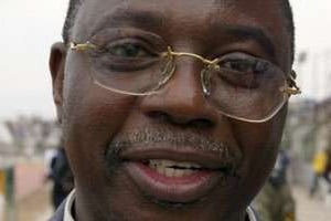 Sani Lulu Abdullahi, alors président de la Fédération nigériane de football, en 2007 à Lagos. © AFP