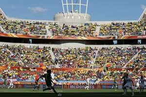 Construite pour le Mondial, l’enceinte de Polokwane n’a plus d’équipe à accueillir. © Jamie Squire/Fifa