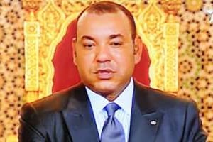Capture d’écran de l’intervention télévisée de Mohammed VI, le 30 juillet. © AFP