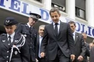 Le président Nicolas Sarkozy, le 30 juillet 2010 à Grenoble. © AFP