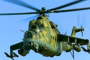 Un hélicoptère d’attaque MI24. © DR